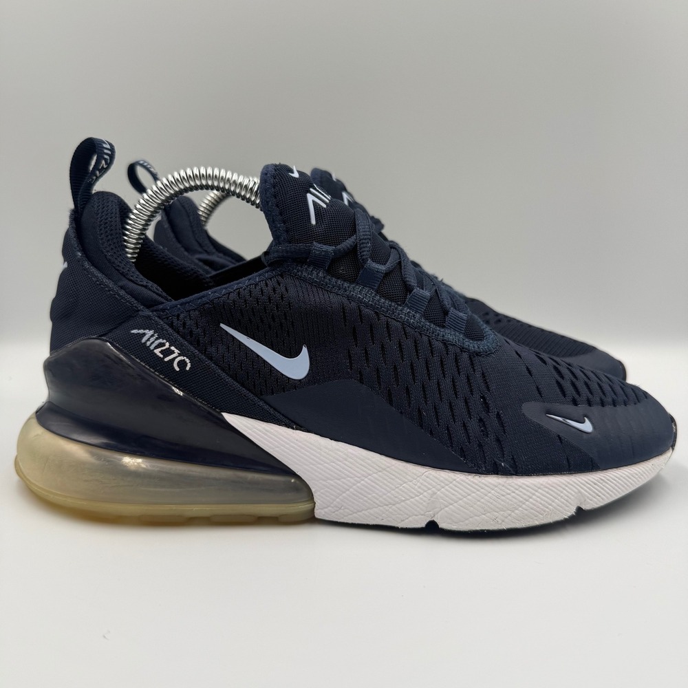 Nike Air Max 270 Kids Size 6.5Y Running Shoes 943345-407 Navy Blue